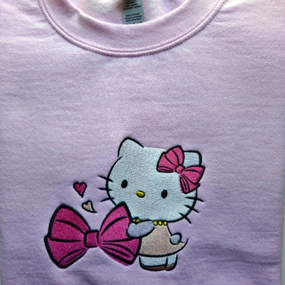 Hello Kitty Custom Embroidered Sweatshirt